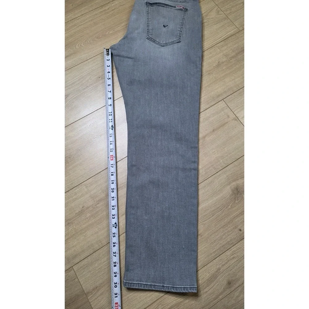 Hudson Blake Slim Straight Jeans Men's Size 36x30 Gray Wash Stretchy Denim